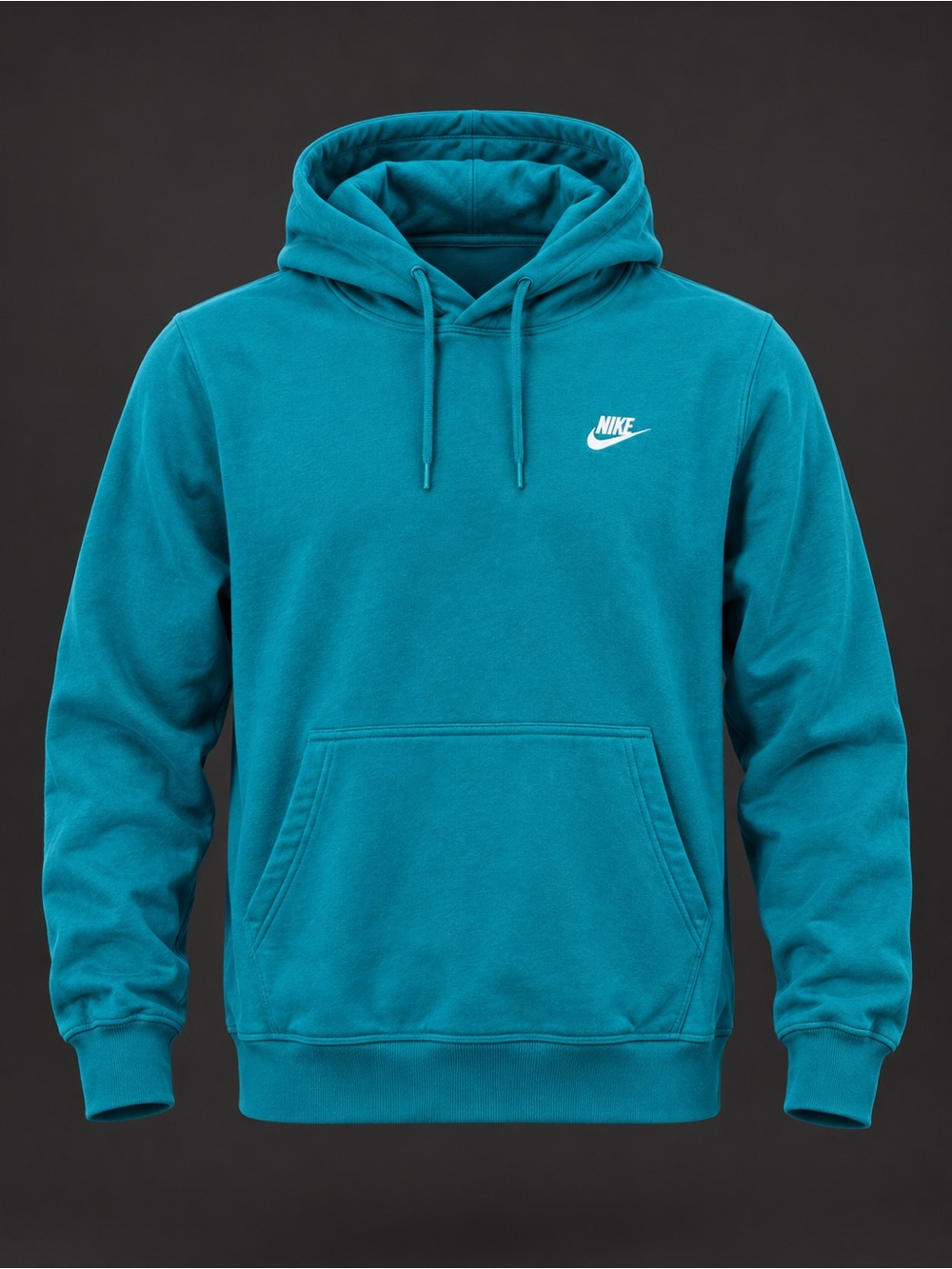 Nike Men’s Teal Pullover Hoodie with Nike Swoosh